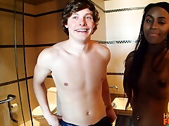 Innocent White Boy FUCKS their First African Goddess EVER