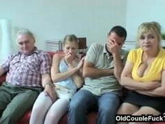 Older duo seduces newlyweds