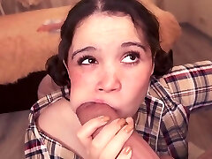 Monstrous dick in her mouth