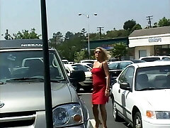 Hooker blonde with long legs switches toy for meaty schlong Hooker blonde with long legs switches toy for meaty schlong