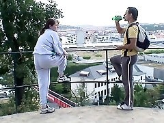 Old fur covered grandma rides strangers young dick