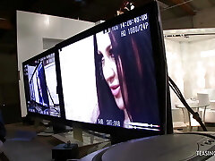 Horny brunette chick gets her twat smashed after the photoshoot