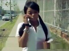 Black schoolgirl tied rough sex