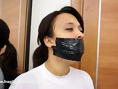 Fragiledesires – Tape Gagged and Tied in Tape Bondage