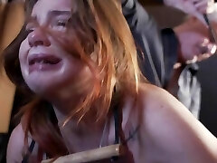 Redhead Teen Yells While Tormented on Pussy