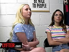 Shoplyfter - 2 Hot Babes Caught Stealing Merchandise Brought To Backroom For Deep Cavity Search