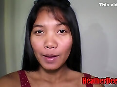 希瑟深在20周怀孕的泰国青少年Deepthroats鞭子奶油公鸡，并得到一个很好的Creamthroat
