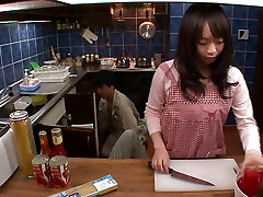 Nympho japanese milf cheats on husband right in front of ihm!
