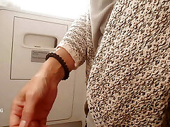 nippleringlover horny milf pissing on public toilet in airplane flashing pierced snatch and extreme pierced nipples