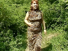 Older Curvy Woman – Solo Masturbation and Pissing in the Forest Outdoors