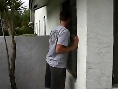 Freak peeps in neighbor MILF window gets caught