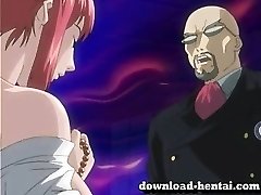 Tied busty anime porn babe gets hard fuck