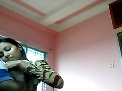 Real dark haired Indian whorish Girlfriend bows and sucks intense delicious cock