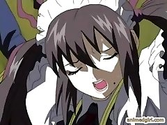 Young animated brunette in bondage gets whipped in torture 