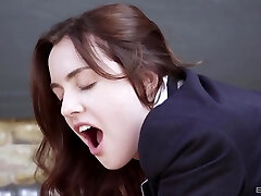 Pale British Redhead Disciplined By Her Indian Teacher