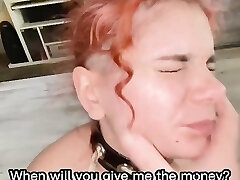 The ginger-haired gets fucked firm in the mouth for his debts
