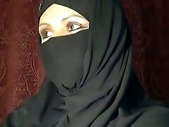 Arab ultra-kinky bitch takes her clothes off and rubs that moist pussy