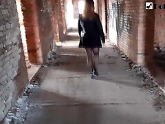 Boned her BF in an abandoned building (Pegging)