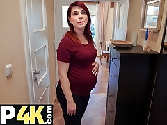 DEBT4k. Bank agent gives pregnant Milf delay in exchange for rapid sex