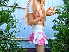 StepSister Found a Squirrel-Toy in the Park and Immediately Decided to Play with it StepSister Found a Squirrel-Toy in the Park and Immediately Decided to Play with it