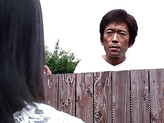 Busty babe in bondage gulps cum after giving him a blowjob