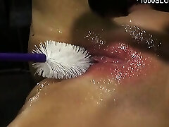 Horny daughter anal jizz flow