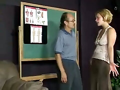 Mandy gets her ass ferociously spanked by her lewd teacher