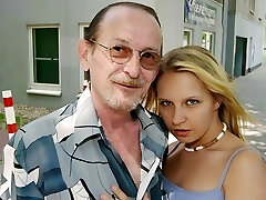 Sexy Blonde Sucking Older Cock