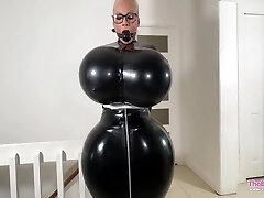 Body Inflation Cravings In Latex (ass And Breast Expansion)
