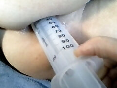Clyster with 2 syringes of boiling milk.