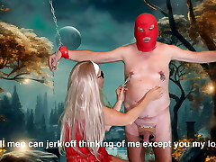 Even with his balls crushed, my sissy controls to cum Even with his balls crushed, my sissy controls to cum