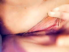 Playing with my moist fat pussy