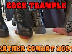 Crushing his Cock in Combat Boots Black Leather - CBT Bootjob with TamyStarly - Punching Balls, Femdom Crushing his Cock in Combat Boots Black Leather - CBT Bootjob with TamyStarly - Punching Balls, Femdom