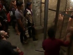 Four gimps fucked at public underground