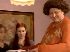 Two hot teenagers in hard caning vintage scene