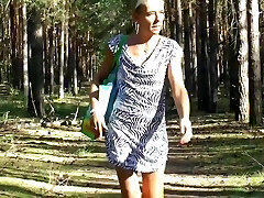 E-Stim outdoor ,Public flashing in wood, tugging off E-Stim outdoor ,Public flashing in wood, tugging off