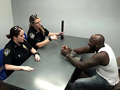 White Cougar cops interrogating black big dicked suspect