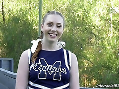 Ardent and ultra-cute sporty cheerleader Arietta Adams in kinky interview xxx vid
