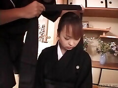 Subtitled mourning Japanese wifey Aya Otosaki debt payback