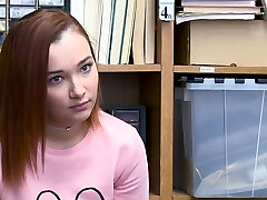 Redhead addict shoplifting teenie got punished for stealing