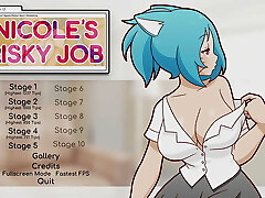 Nicole Risky Job Anime Porn game PornPlay Ep.4 the camgirl masturbated while gawping at her tits exposed