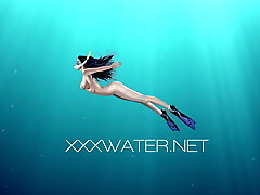 Katya Nakolkina with another dame in the pool Katya Nakolkina with another dame in the pool