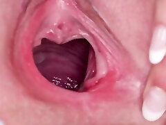 Strange czech teenie gapes her juicy pussy to the unusual83v