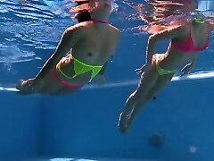 underwater couple bikini