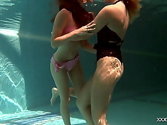 Olla Oglaebina & Irina Russaka torrid teens underwater