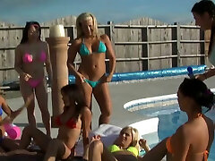 Bunch of hot slim honeys enjoy dirty lesbian orgy in pool area Bunch of hot slim honeys enjoy dirty lesbian orgy in pool area