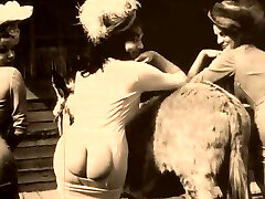 Tramps from 20th century teasing with booties in vintage compilation