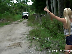 Petite blonde teen brutally banged and facialized in a van Petite blonde teen brutally banged and facialized in a van