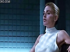 Celeb Sharon Stone flashing her beaver