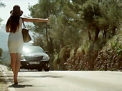 Lovely angels caressing each other sensuously having steamy lesbian sex